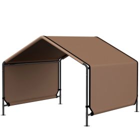 PawHut Portable Dog Tent Water Resistant for Outdoor Shade Protection, Brown